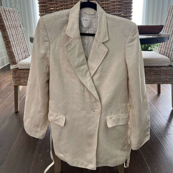 Aritzia - le fou Wilfred - Linen Suit Jacket - sz S - small - Picture 2 of 7
